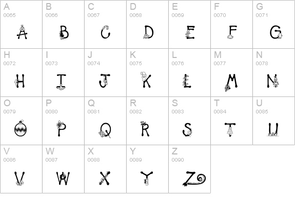 CK Christmas Memories uppercase A-Z preview