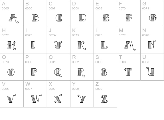 CK Column uppercase A-Z preview