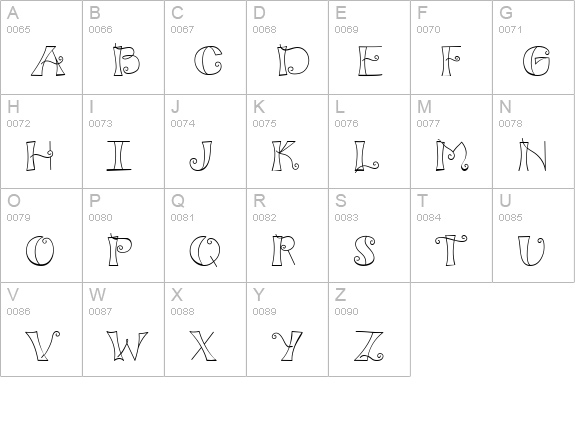 CK Concave uppercase A-Z preview