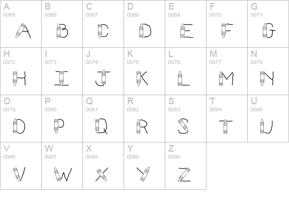 CK Crayons uppercase A-Z preview