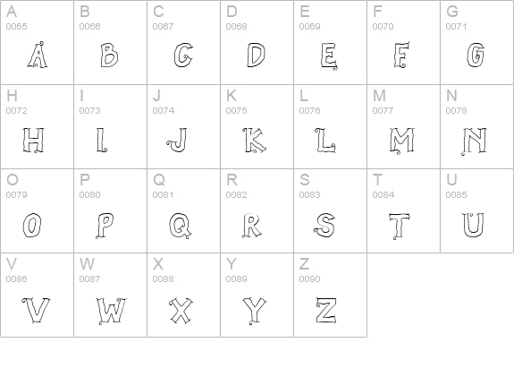 CK Crooked Classic uppercase A-Z preview