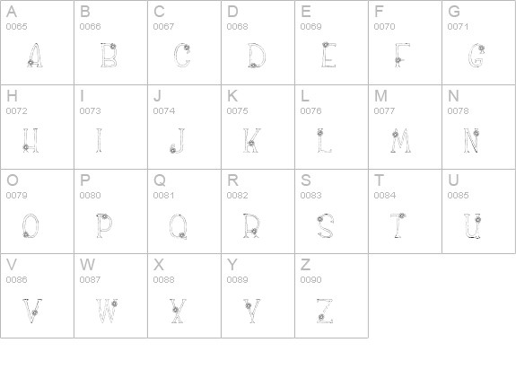 CK Daisy uppercase A-Z preview