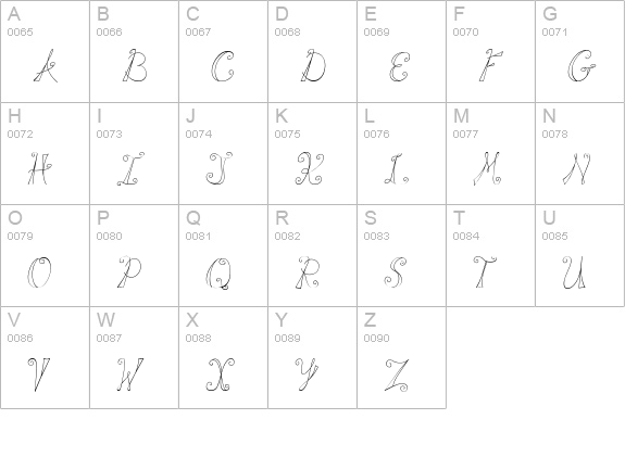 CK Day Dream uppercase A-Z preview