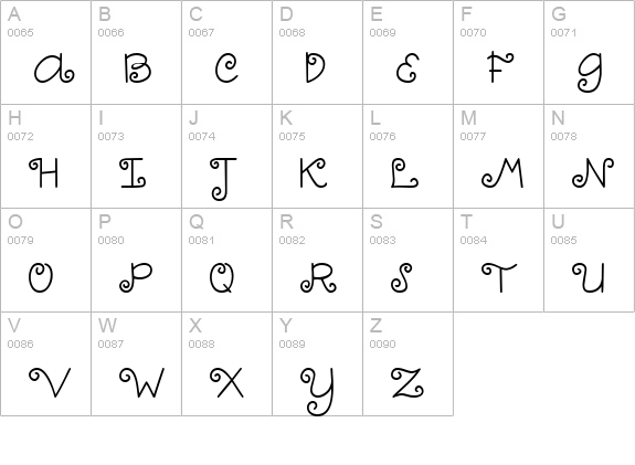 CK Diva uppercase A-Z preview