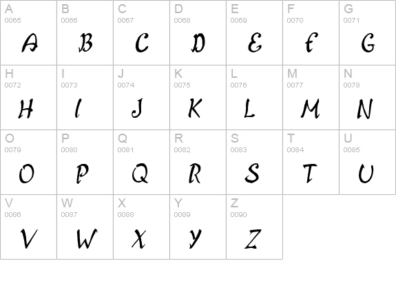 CK Fable uppercase A-Z preview