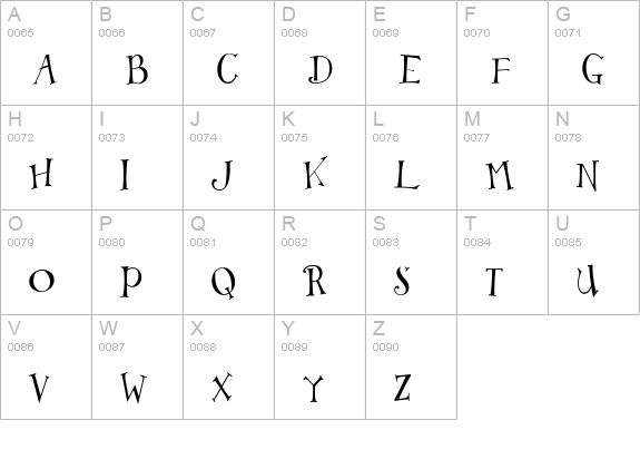 CK Fantasy uppercase A-Z preview