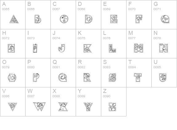 CK Fish Fun uppercase A-Z preview