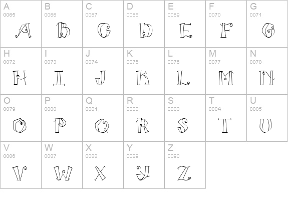 CK Flair uppercase A-Z preview