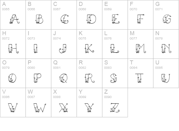 CK Flower Garden uppercase A-Z preview