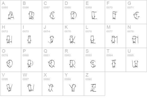 CK Frankenstein uppercase A-Z preview