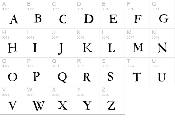 CK Fraternity uppercase A-Z preview