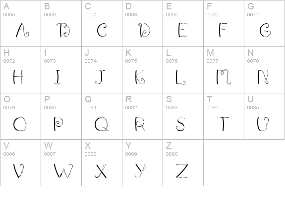 CK Frayed uppercase A-Z preview