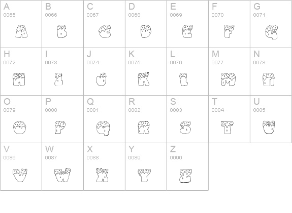 CK Frosted uppercase A-Z preview