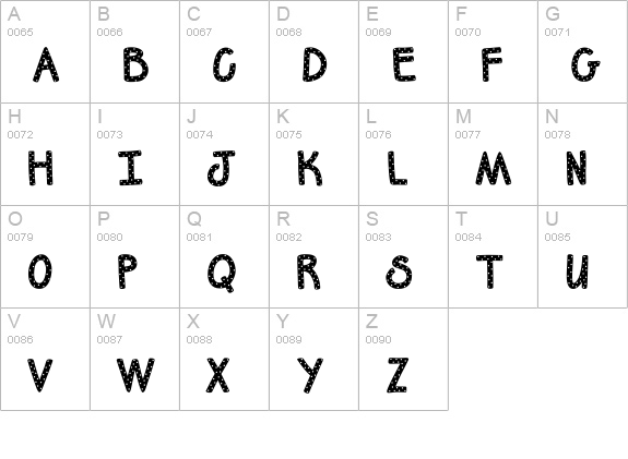 CK Frosting uppercase A-Z preview