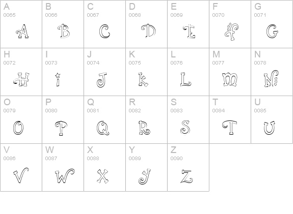 CK Funkie Fun uppercase A-Z preview