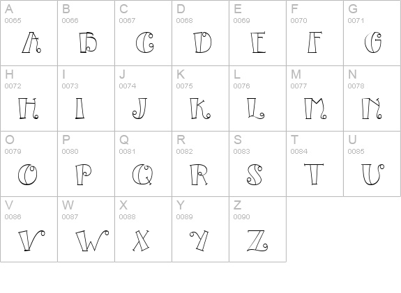 CK Gala uppercase A-Z preview