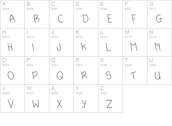 CK Girl uppercase A-Z preview