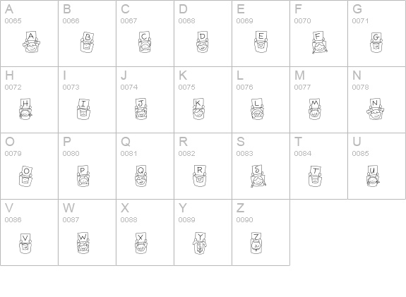 CK Grandstand uppercase A-Z preview