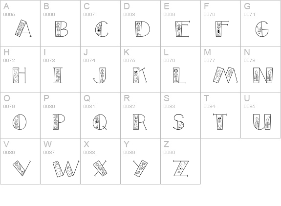 CK Happy Camper uppercase A-Z preview