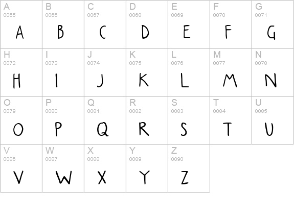 CK Higgins Handprint uppercase A-Z preview