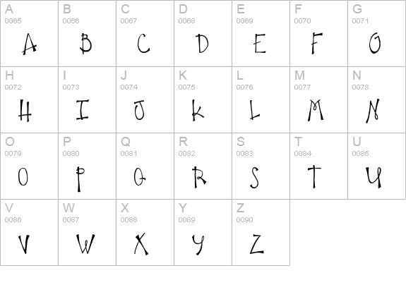 CK Huckleberry uppercase A-Z preview