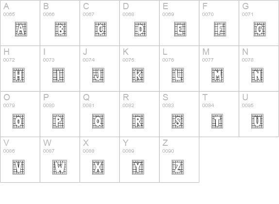 CK Hunting uppercase A-Z preview