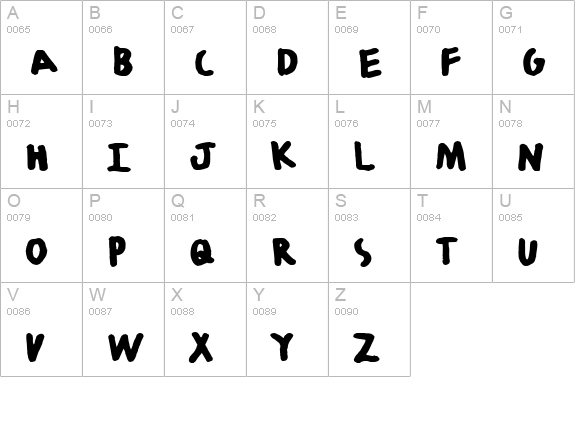 CK Kiddo uppercase A-Z preview