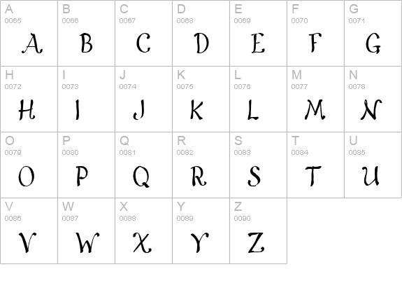 CK Kimono uppercase A-Z preview