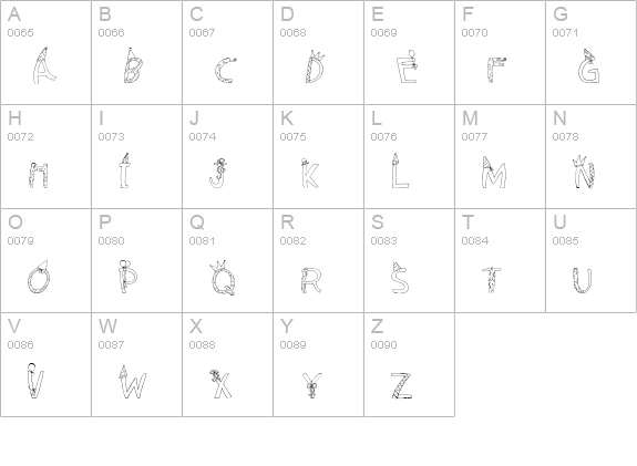 CK Let's Party uppercase A-Z preview