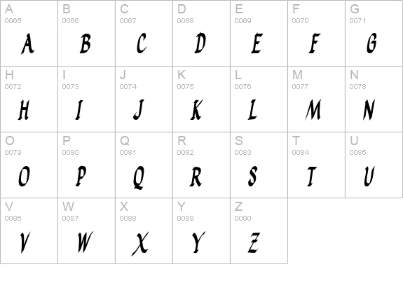 CK Lionheart uppercase A-Z preview