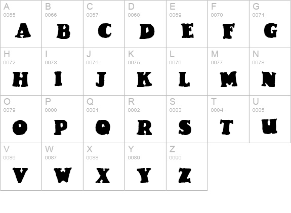 CK Lumpy uppercase A-Z preview