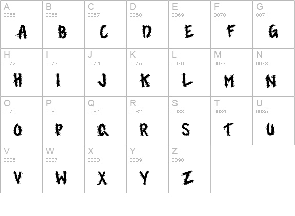 CK Muddy uppercase A-Z preview