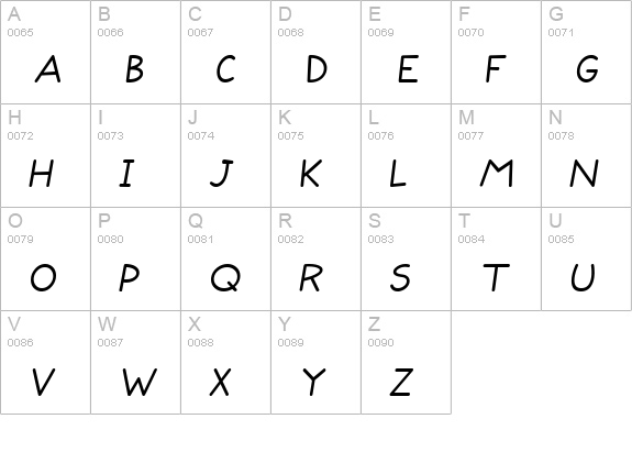 CK Neat Print uppercase A-Z preview