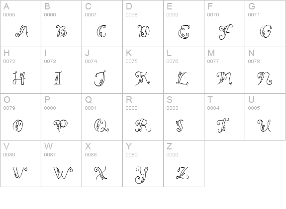CK Peeking Posies uppercase A-Z preview