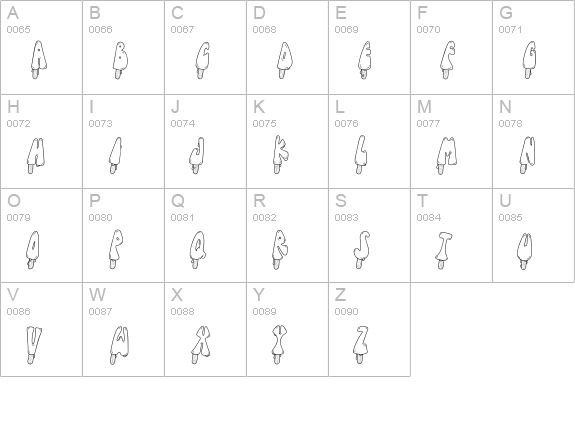 CK Popsicle uppercase A-Z preview