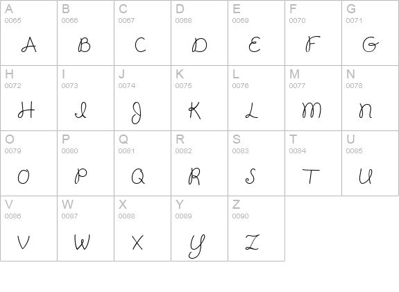 CK Pretty uppercase A-Z preview