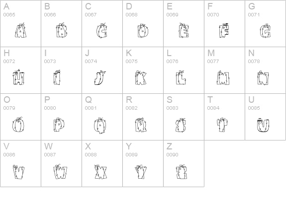 CK Pumpkin uppercase A-Z preview