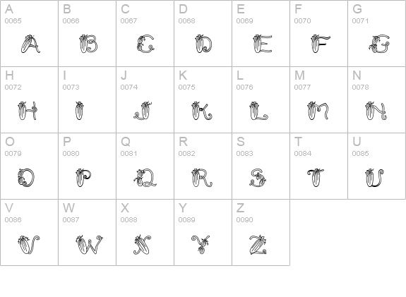 CK Pumpkin Patch uppercase A-Z preview