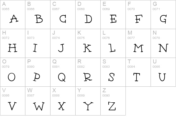 CK Quake uppercase A-Z preview