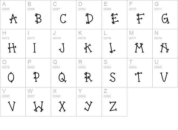 CK Quirky uppercase A-Z preview