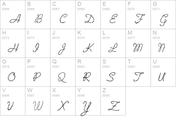 CK Ranch uppercase A-Z preview
