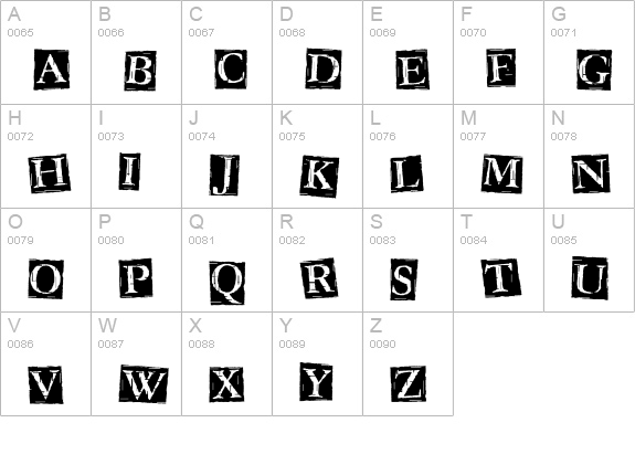 CK Scratchy Box uppercase A-Z preview