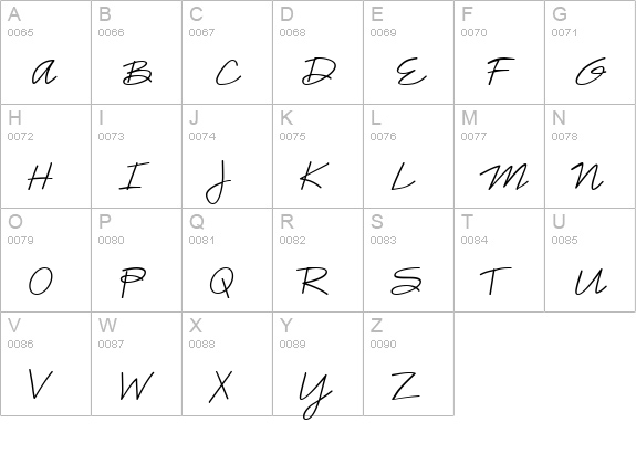 CK Script uppercase A-Z preview