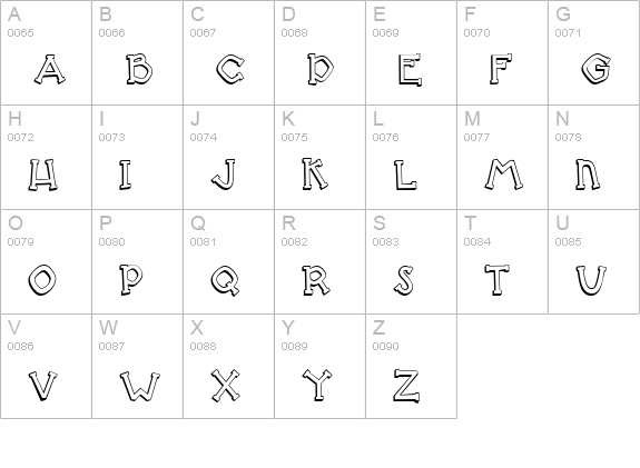 CK Shadowed Block uppercase A-Z preview
