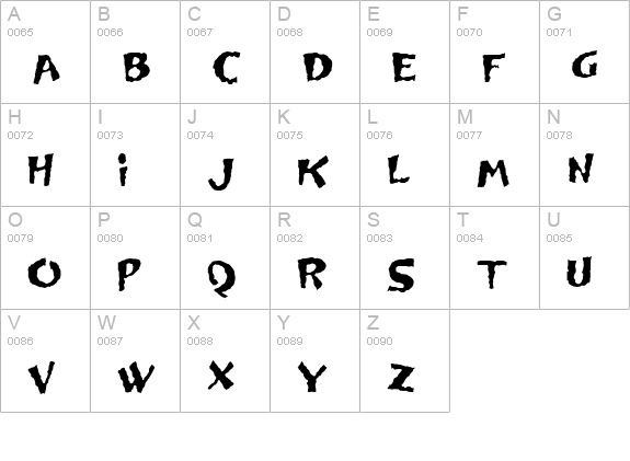 CK Shiver uppercase A-Z preview
