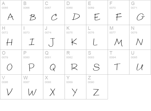 CK Signature uppercase A-Z preview