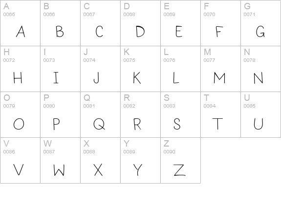 CK Simple uppercase A-Z preview