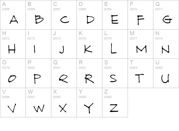 CK Sketch uppercase A-Z preview