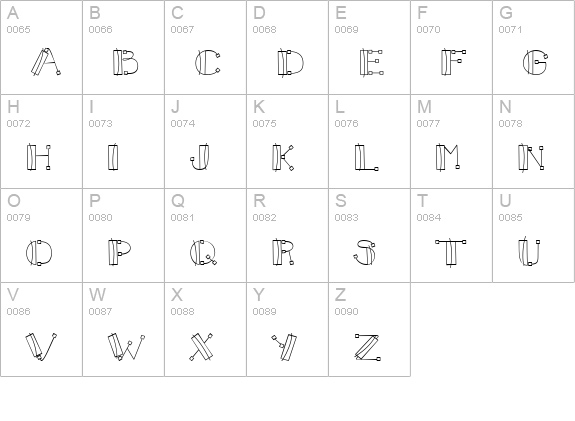CK Slice uppercase A-Z preview