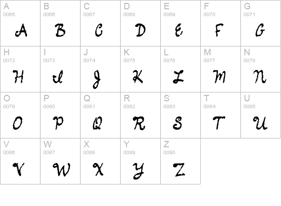 CK Smokey uppercase A-Z preview